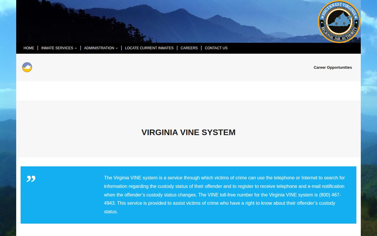 SWVRJA Haysi Facility VINE release notification route