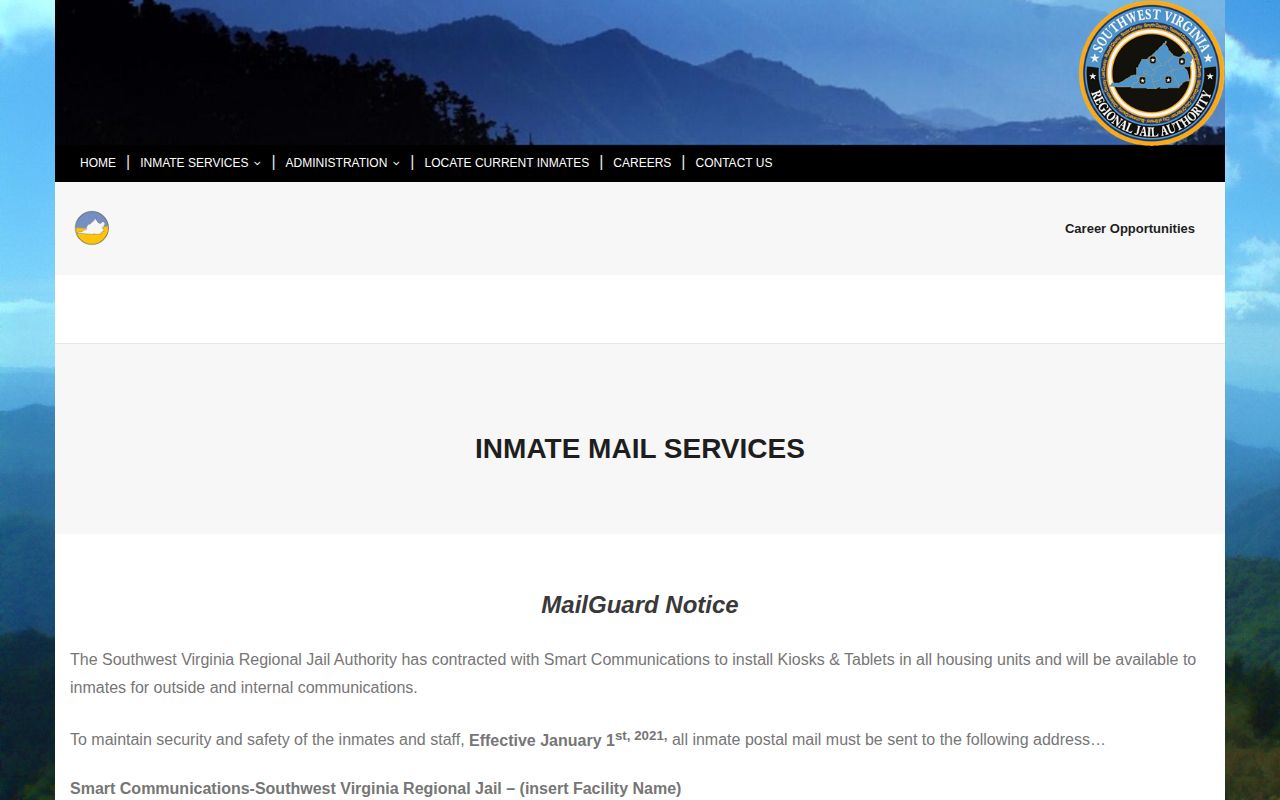 Haysi Facility post-release SmartInmate mail retrieval instructions